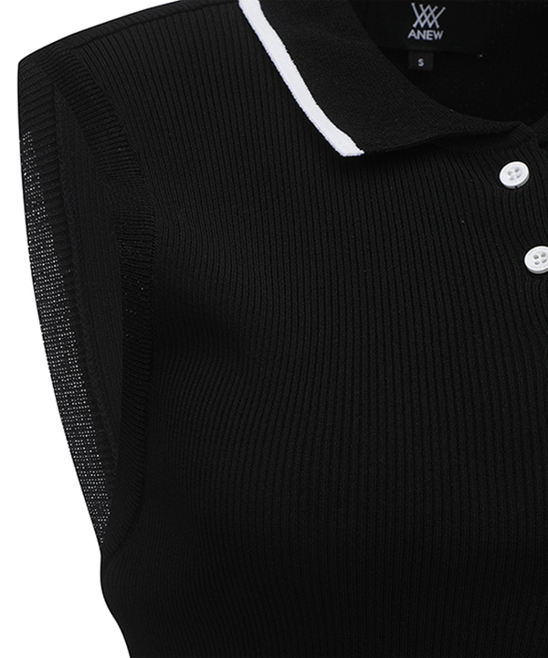 Anew Golf Ladies Collar Golgi Sleeve Sweater