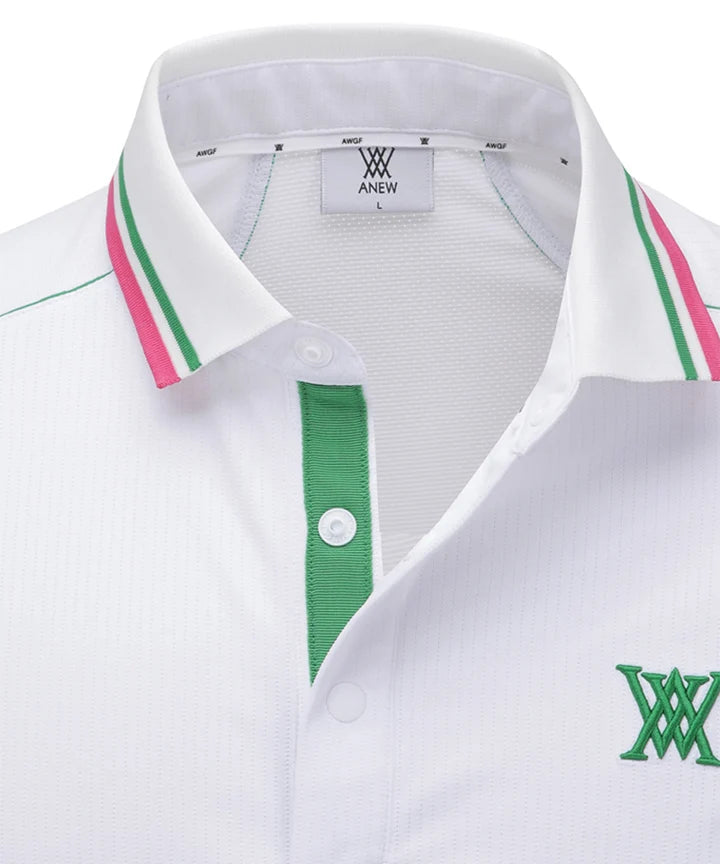 Anew Golf Knit Collar Short T-Shirt