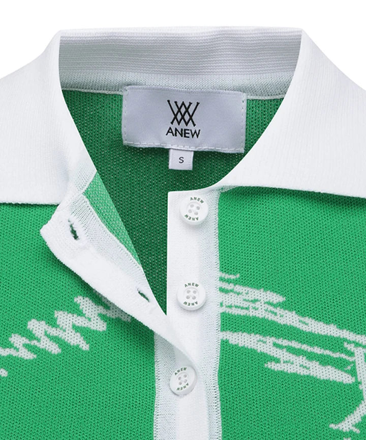 Anew Golf Ladies Logo Pattern Knit Vest