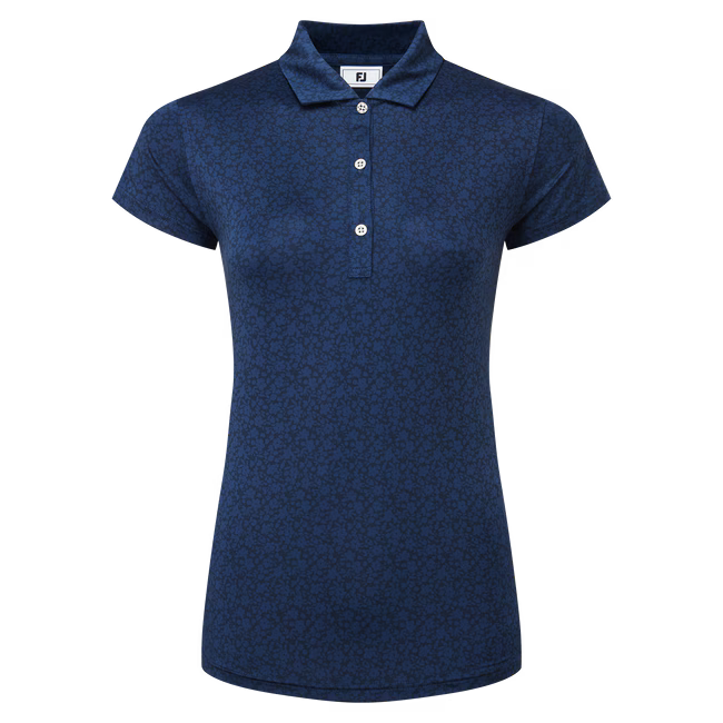 Footjoy Painted Floral Cap Sleeve Lisle Ladies