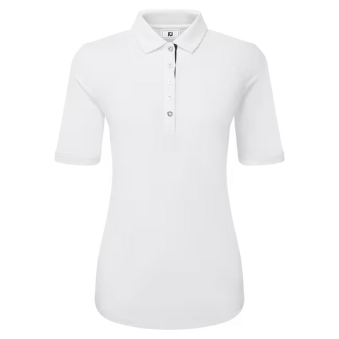 Footjoy  Half Sleeve Ruched Lisle Ladies