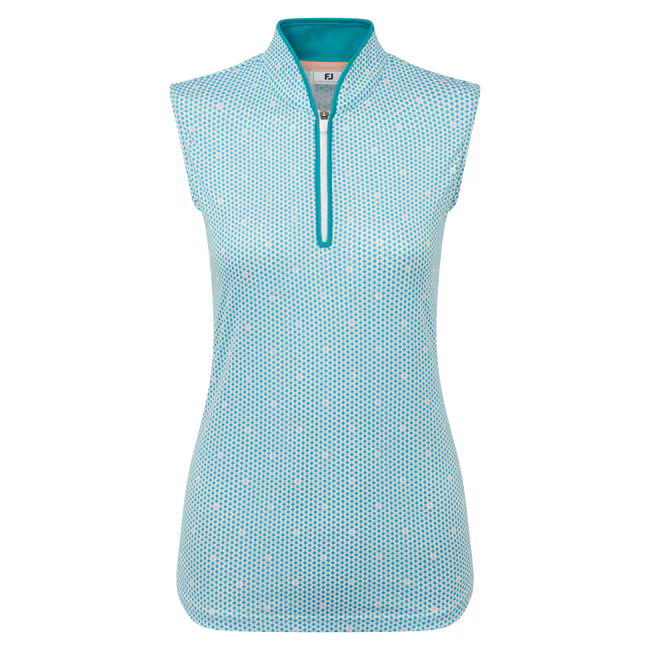 Footjoy Zip Front Tank Printed Ladies
