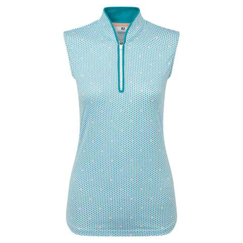 Footjoy Zip Front Tank Printed Ladies