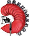 10pcs iron Cover 4-9,P,A,S,X - Iron / Red